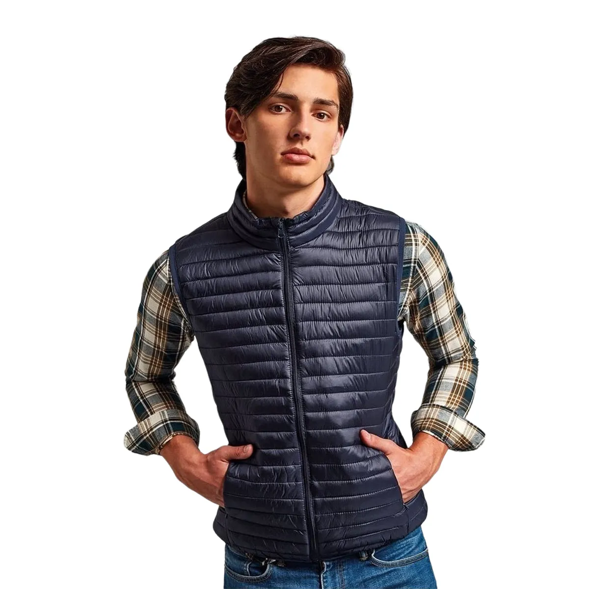 2786 Mens Tribe Fineline Padded Gilet/Bodywarmer