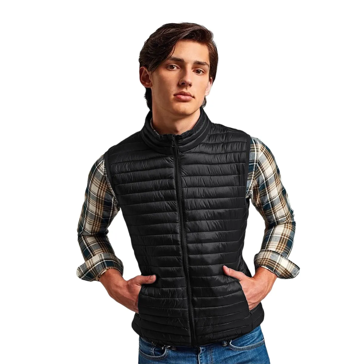 2786 Mens Tribe Fineline Padded Gilet/Bodywarmer