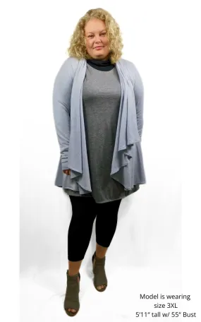 3 Garments - Wrap, Tunic and Sweater - Merino Wool - XL to 3XL