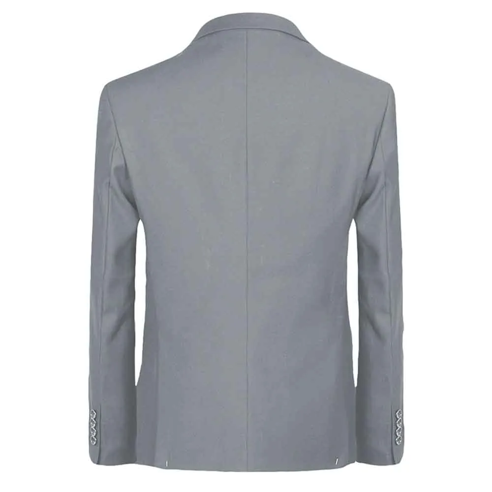 3-Piece Notched Lapel Casual Suit Grey