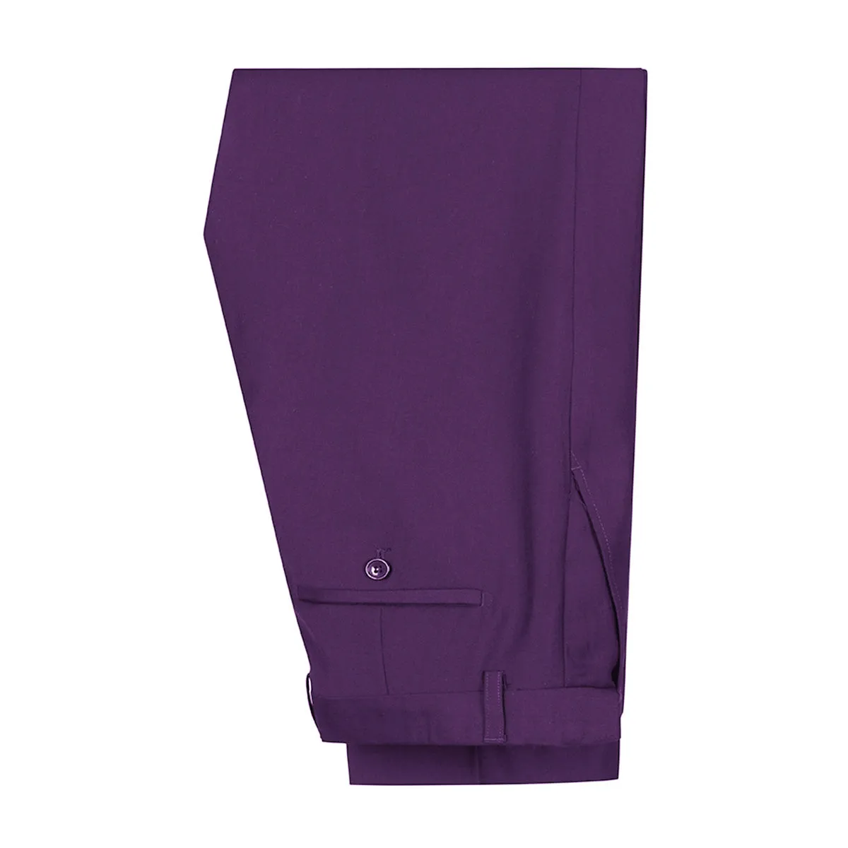 3-Piece Notched Lapel Casual Suit Purple