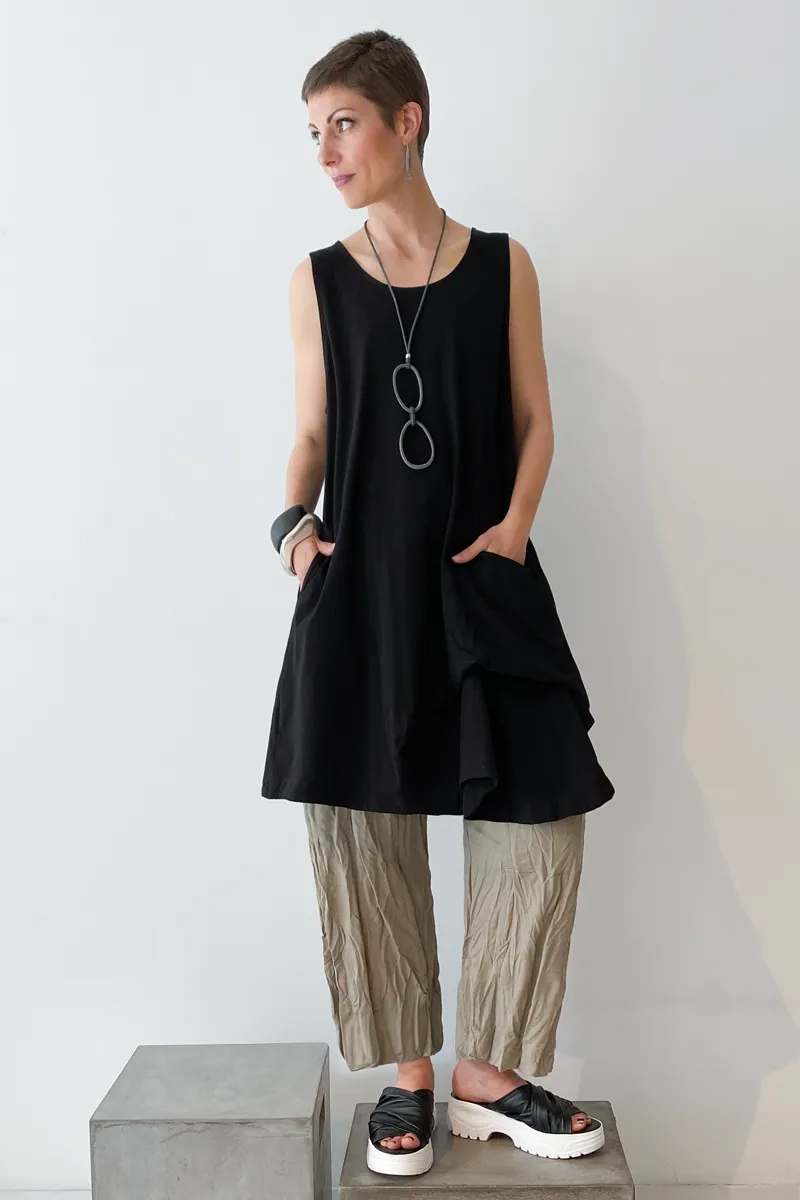 ALEMBIKA Talia Tunic in Black Jersey