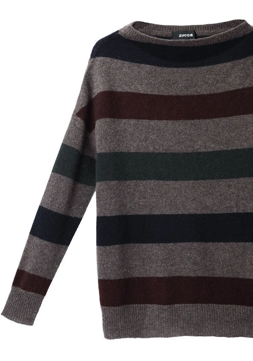 Alpaca Knit Striped Pullover