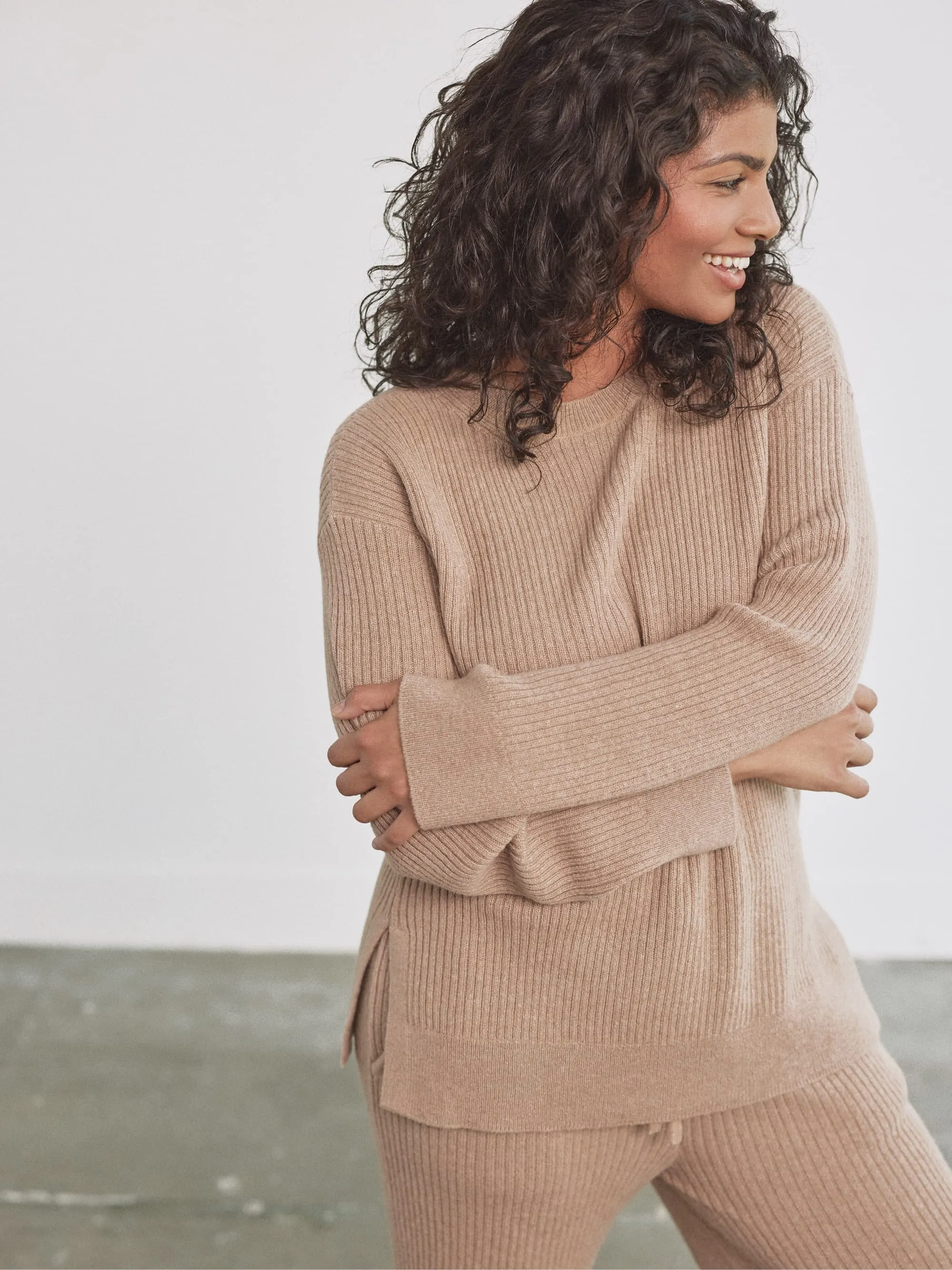 Alpaca Ribbed Sweater