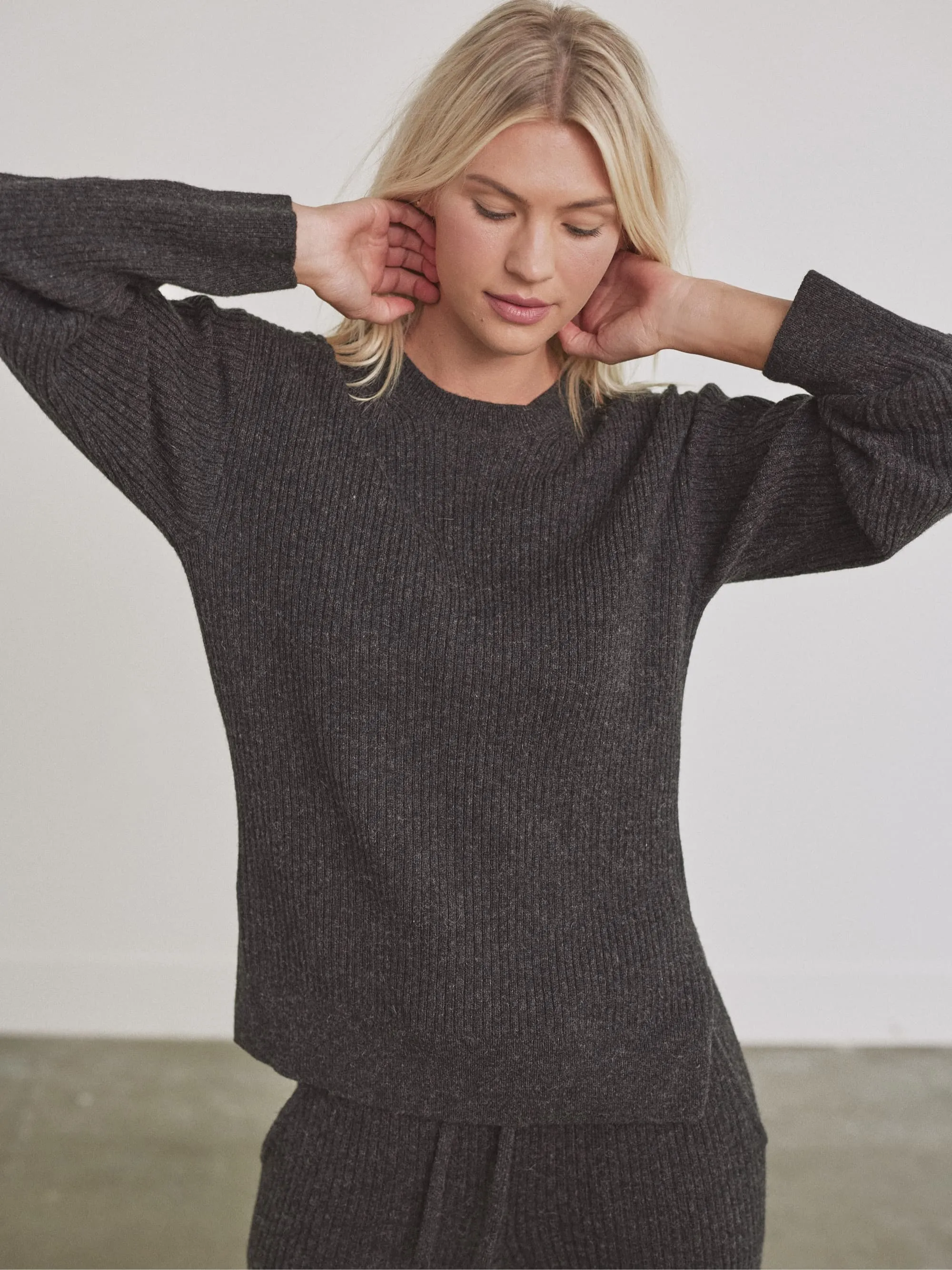 Alpaca Ribbed Sweater