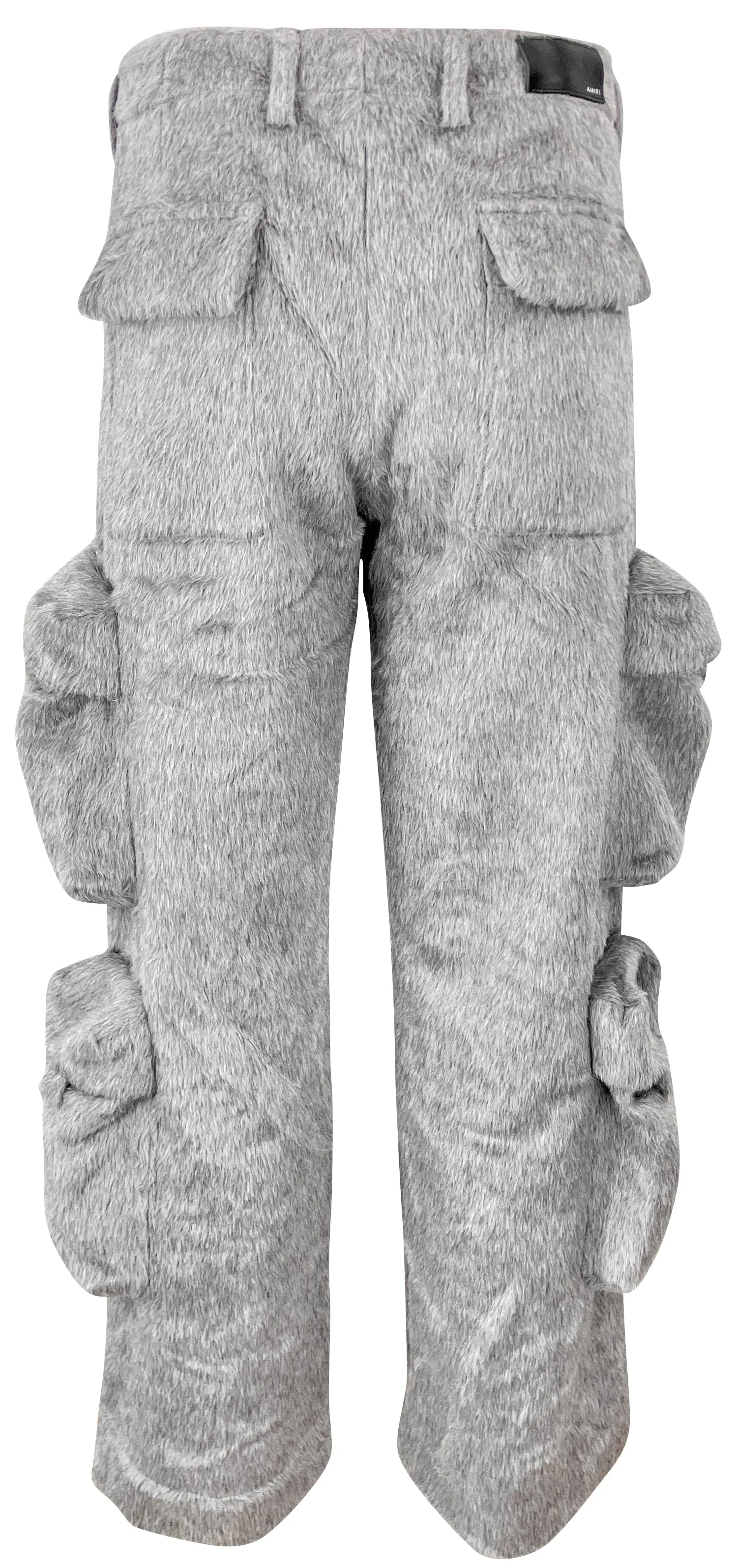 Amiri Alpaca-Blend Utility Cargo Pants in Grey