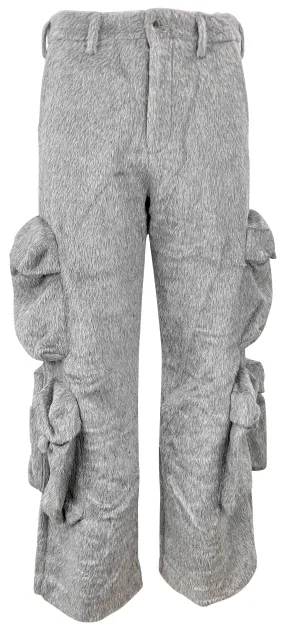 Amiri Alpaca-Blend Utility Cargo Pants in Grey