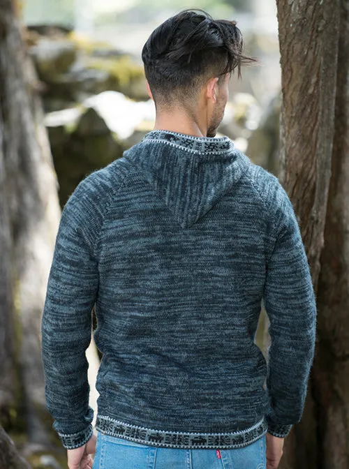 Andean Alpaca Zip Up Hoodie for Men