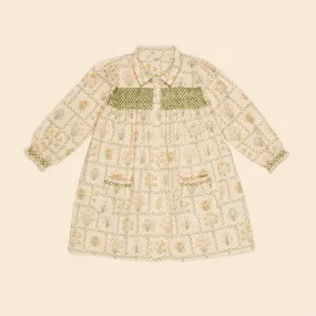 Apolina - Aline smock shirtdress - Cabin Quilt Floral Cream