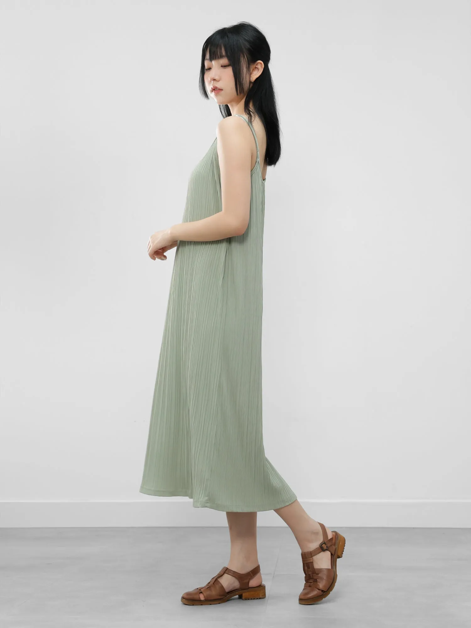 Apphia Pleated Camisole Dress*