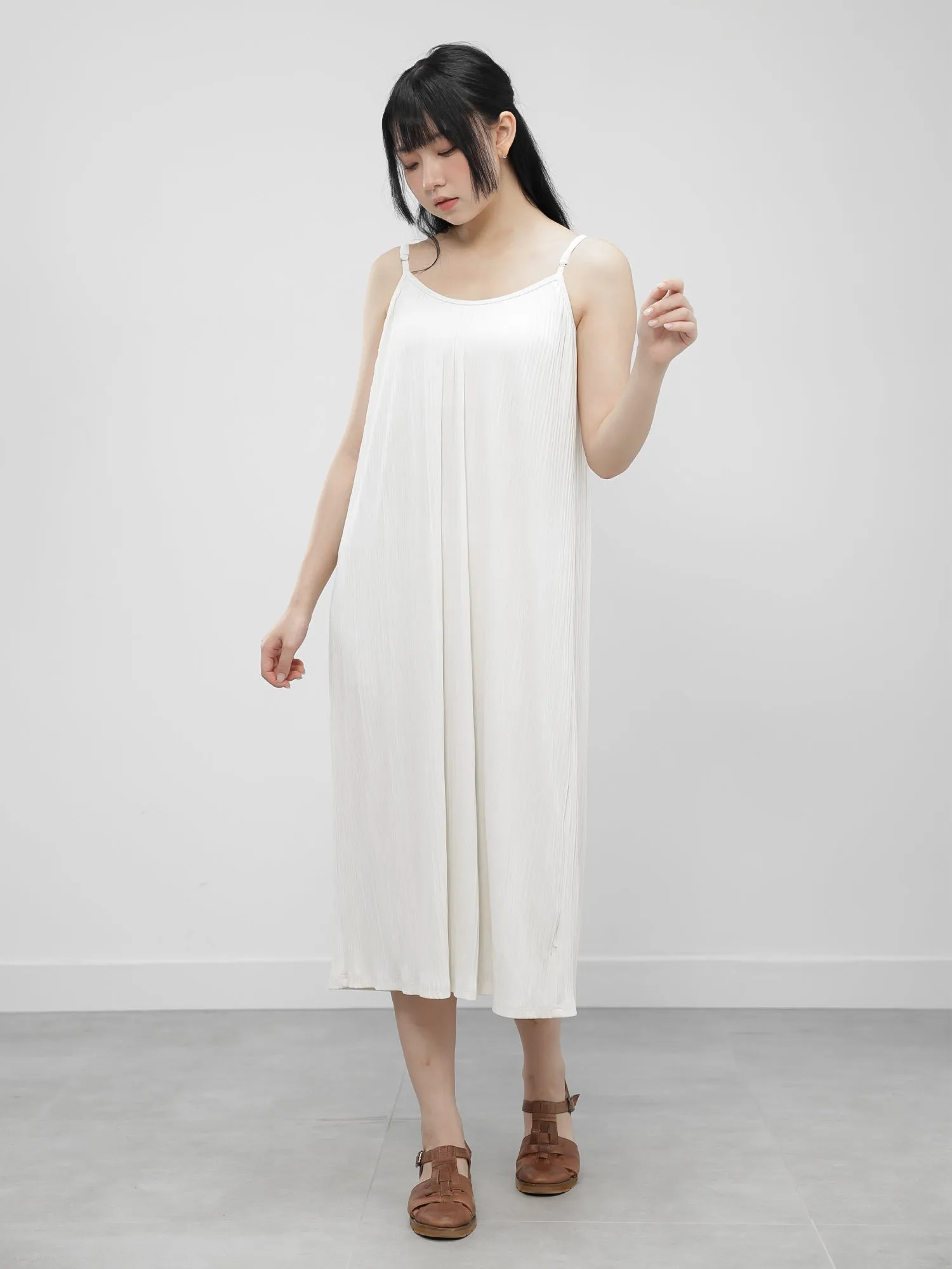 Apphia Pleated Camisole Dress*