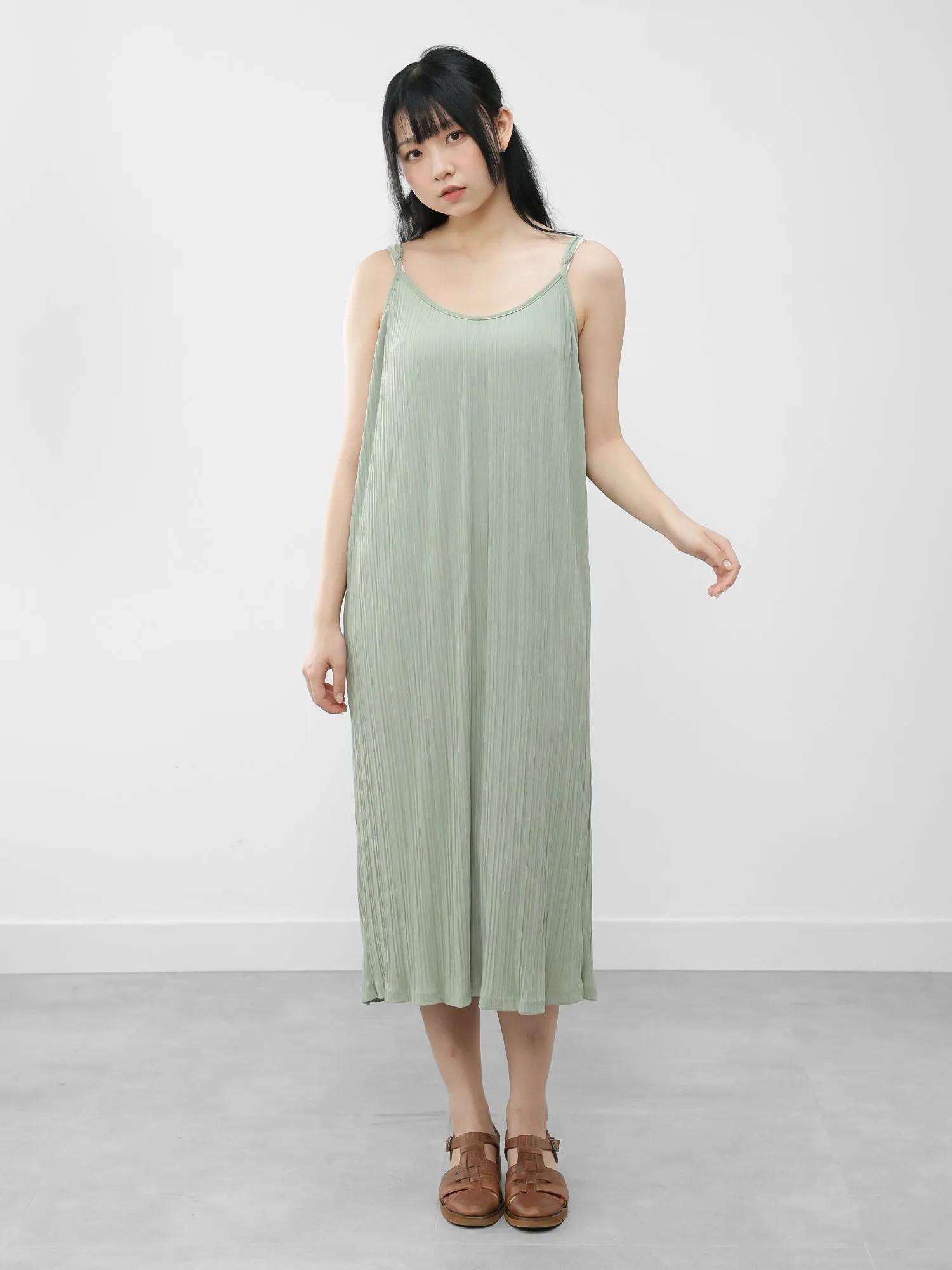 Apphia Pleated Camisole Dress*