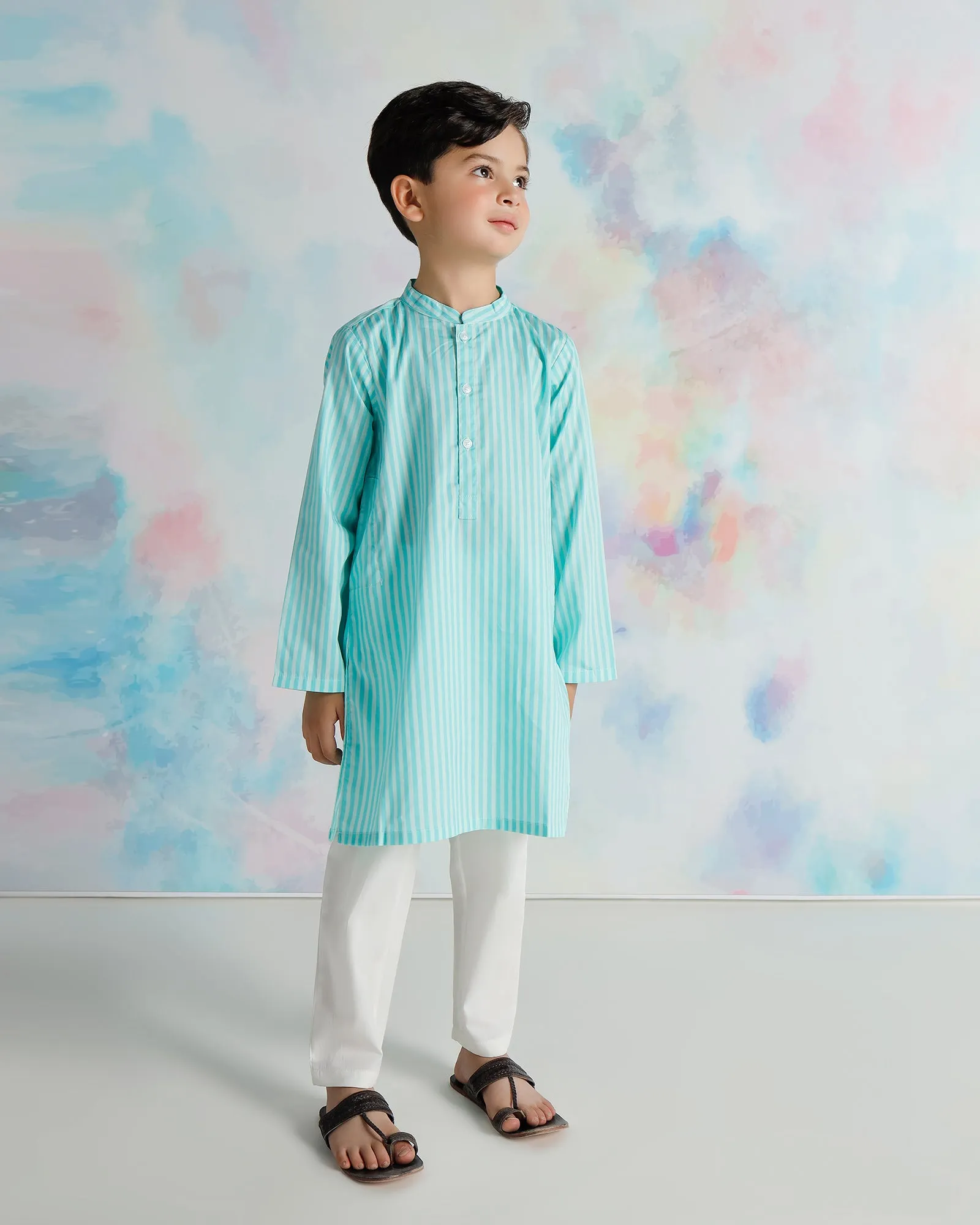 Aqua Stripes Kurta