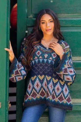 Baby Alpaca Blend Pullover Sweater - Enchanting Style | NOVICA