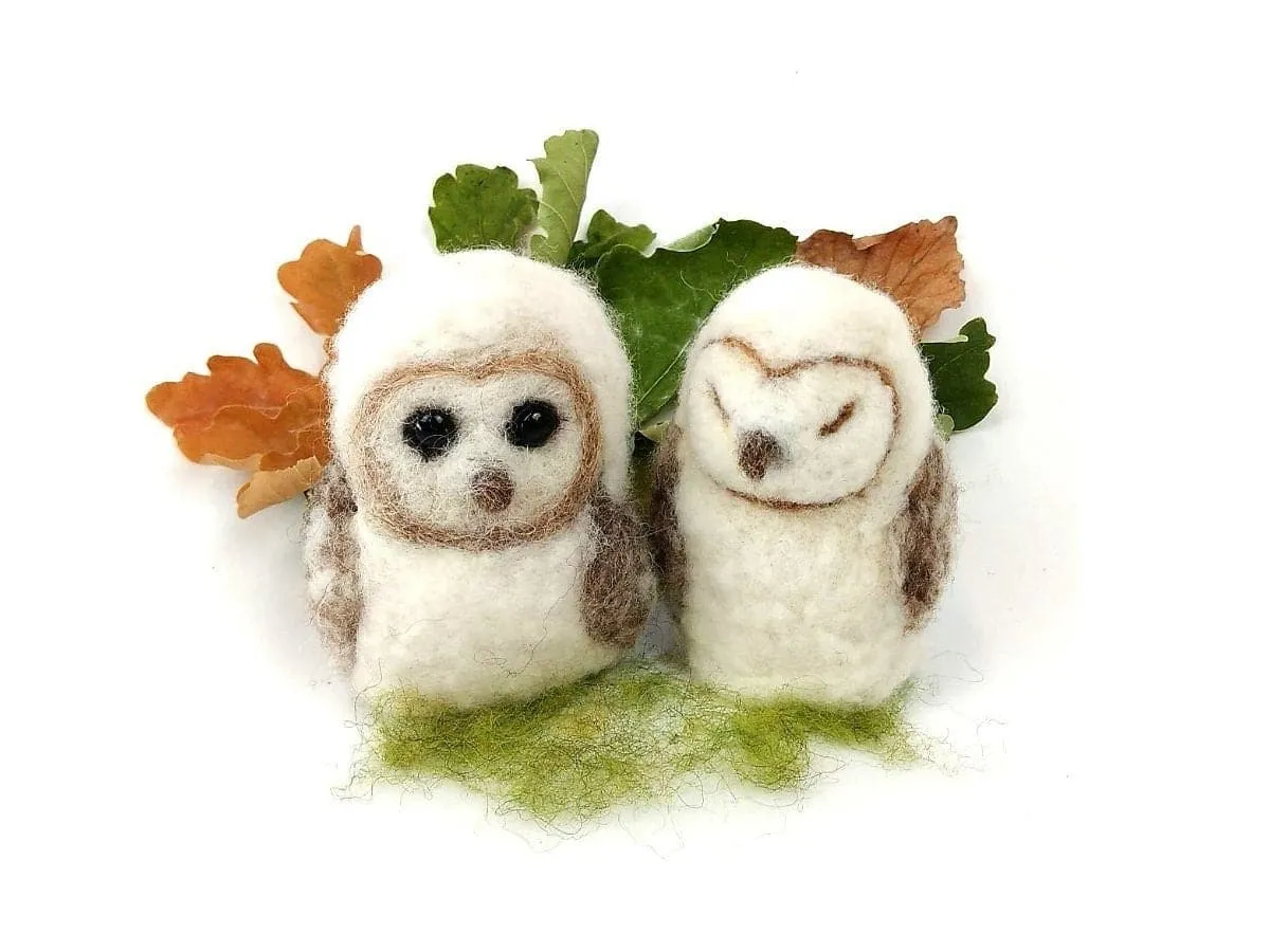 Baby Barn Owl Small Needle Felt Kit