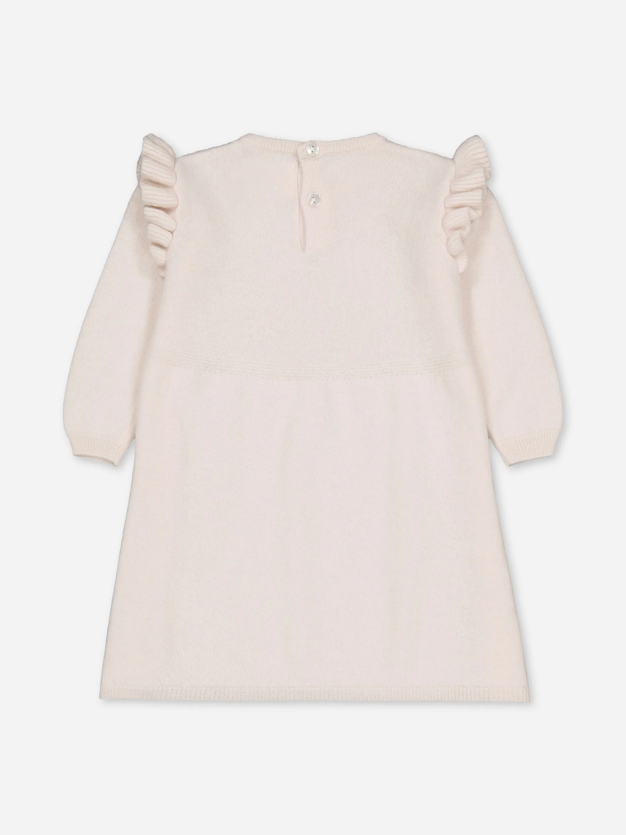 BABY RUFFLED DRESS IVORY <br> - TO PERSONALIZE -