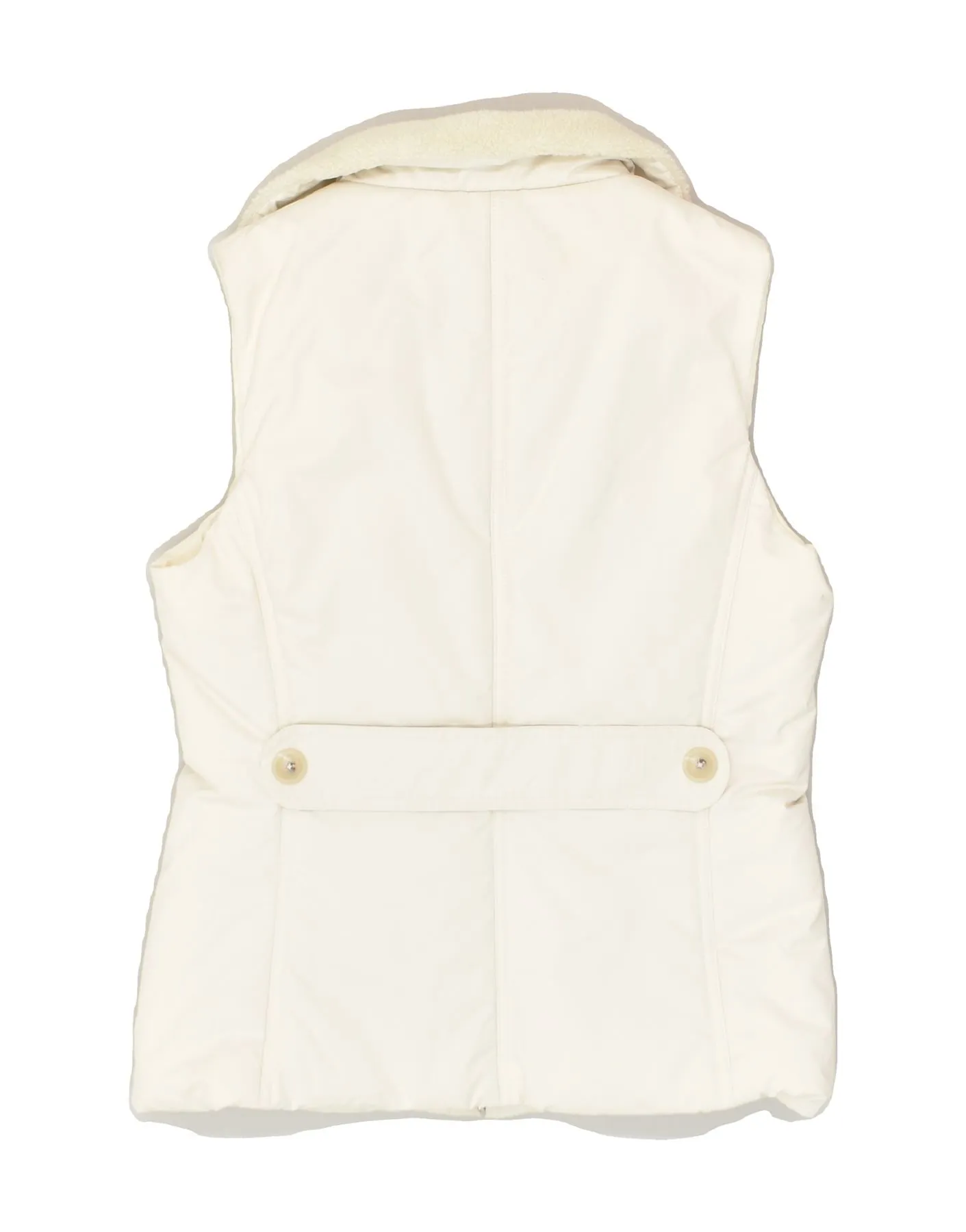 BANANA REPUBLIC Womens Padded Gilet UK 10 Small White Polyester