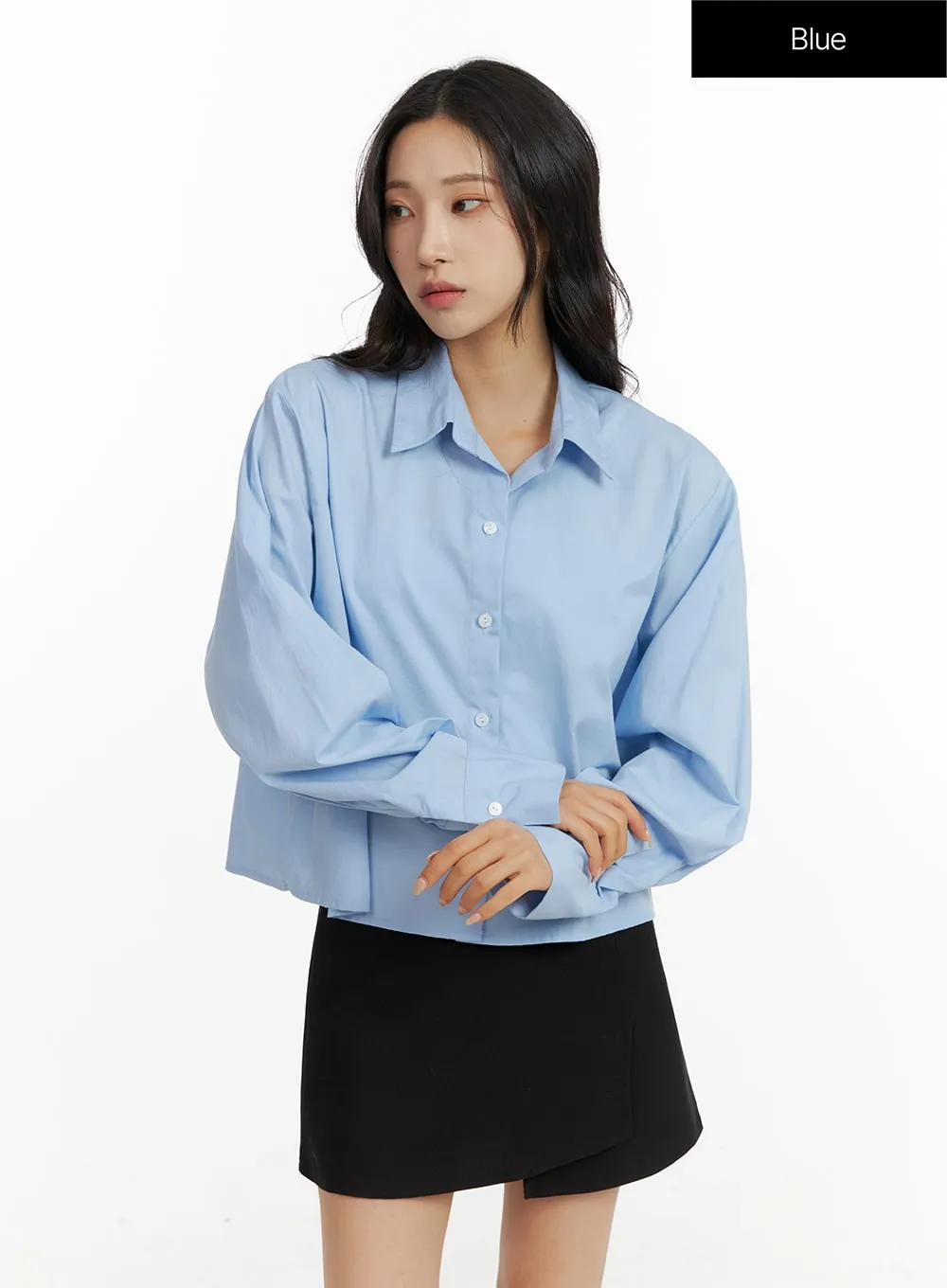 Basic Crop Collar Shirt CF415