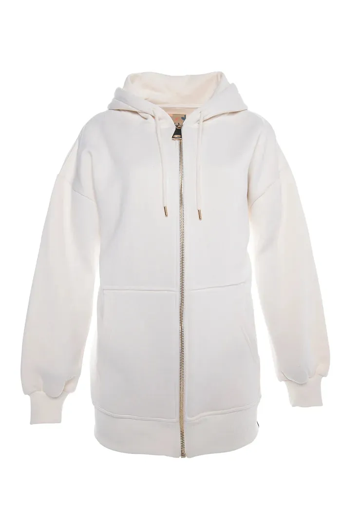 Bee And Alpaca Oversize Zipped Hoodie