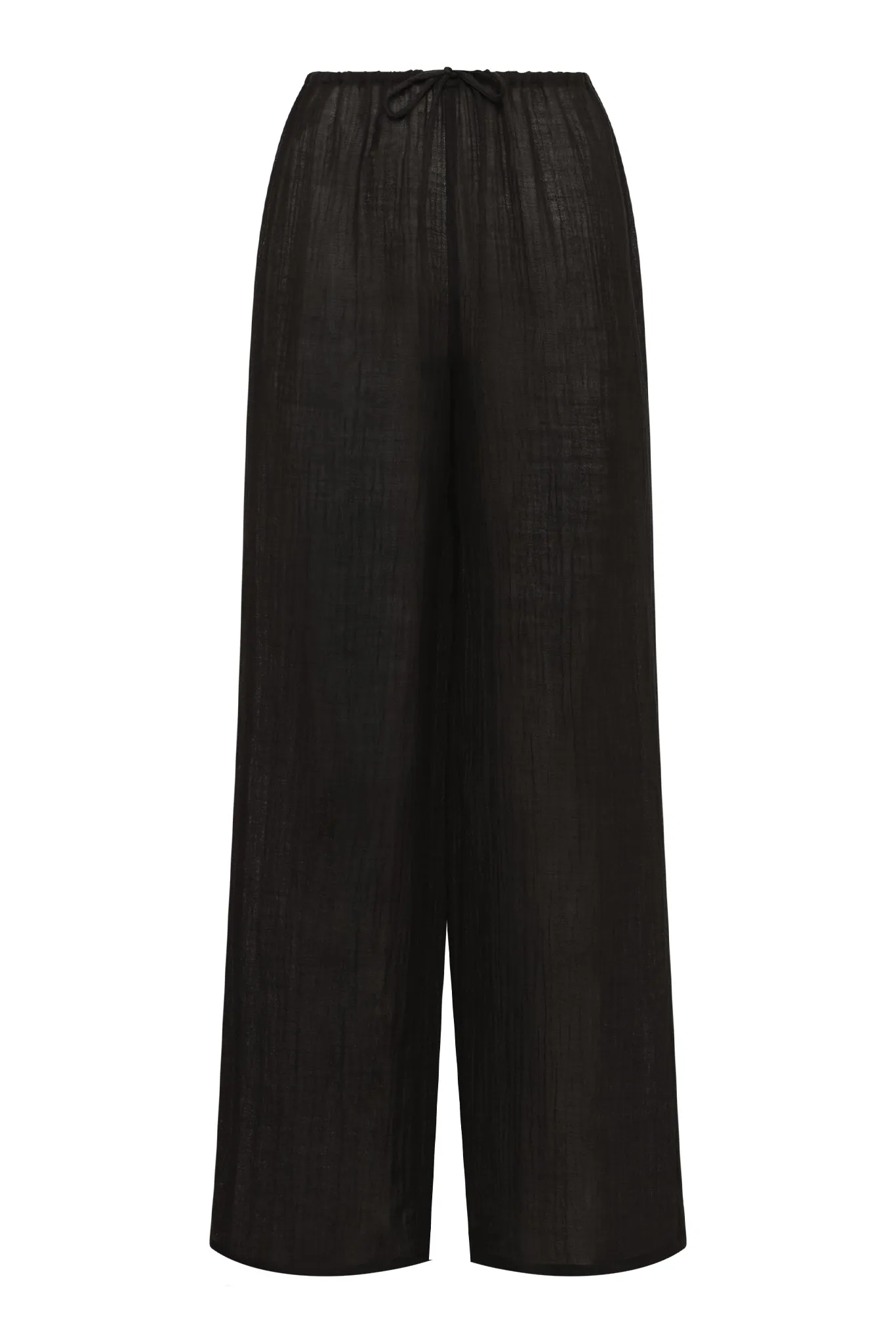 Belize Pant - Black Crinkle Linen