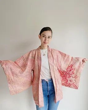 Bell Flower Love Shibori Haori Kimono Jacket