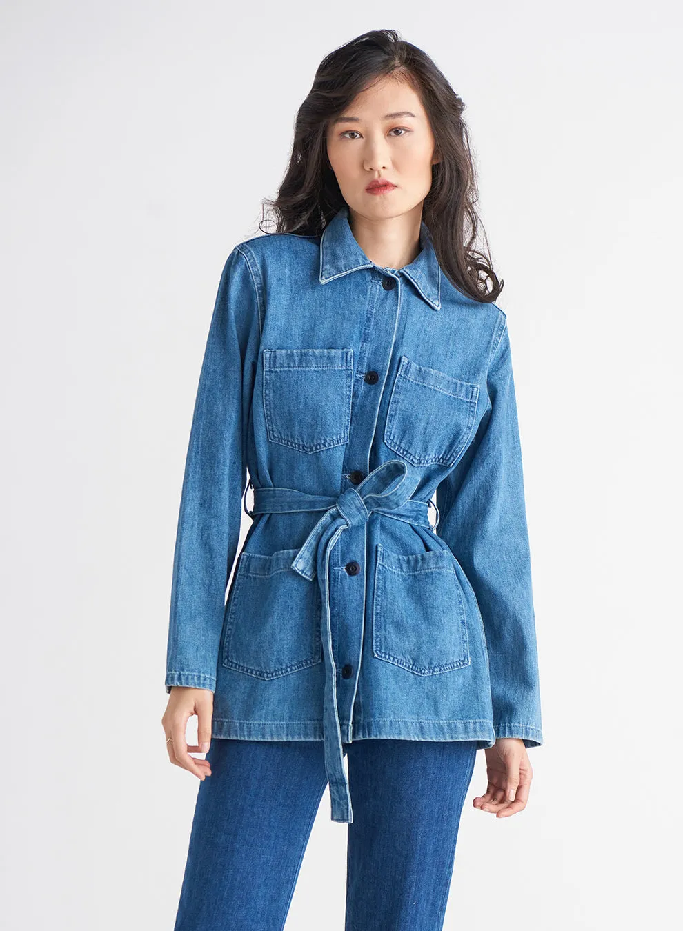 Belted Denim Jacket