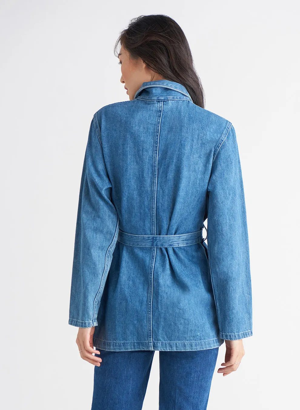 Belted Denim Jacket