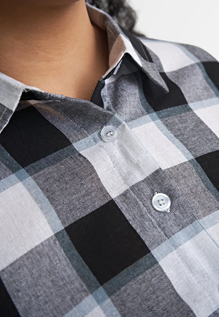 Bethany Pocket Checkered Long Shirt