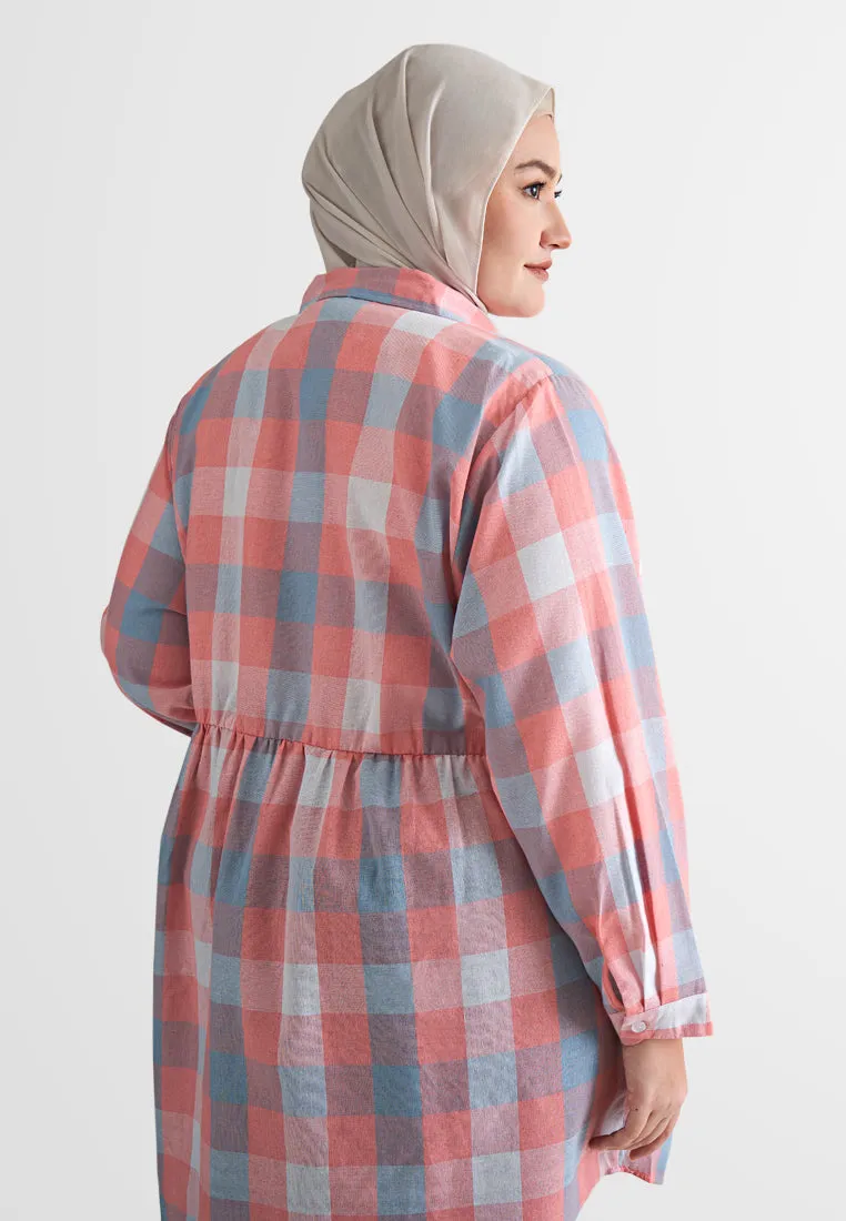 Bethany Pocket Checkered Long Shirt