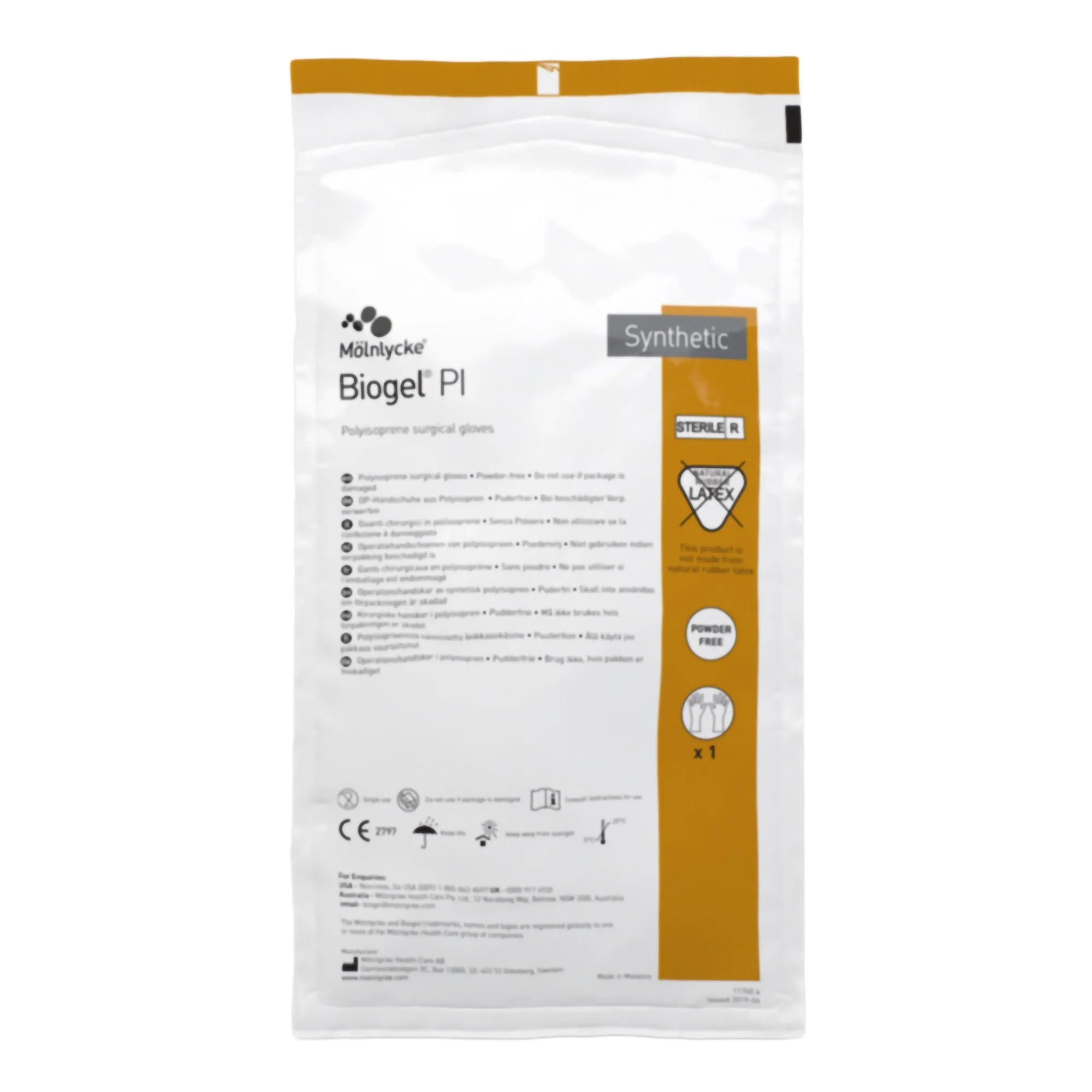 Biogel PI Polyisoprene Surgical Glove, Size 6.5, Straw Color 200/CASE