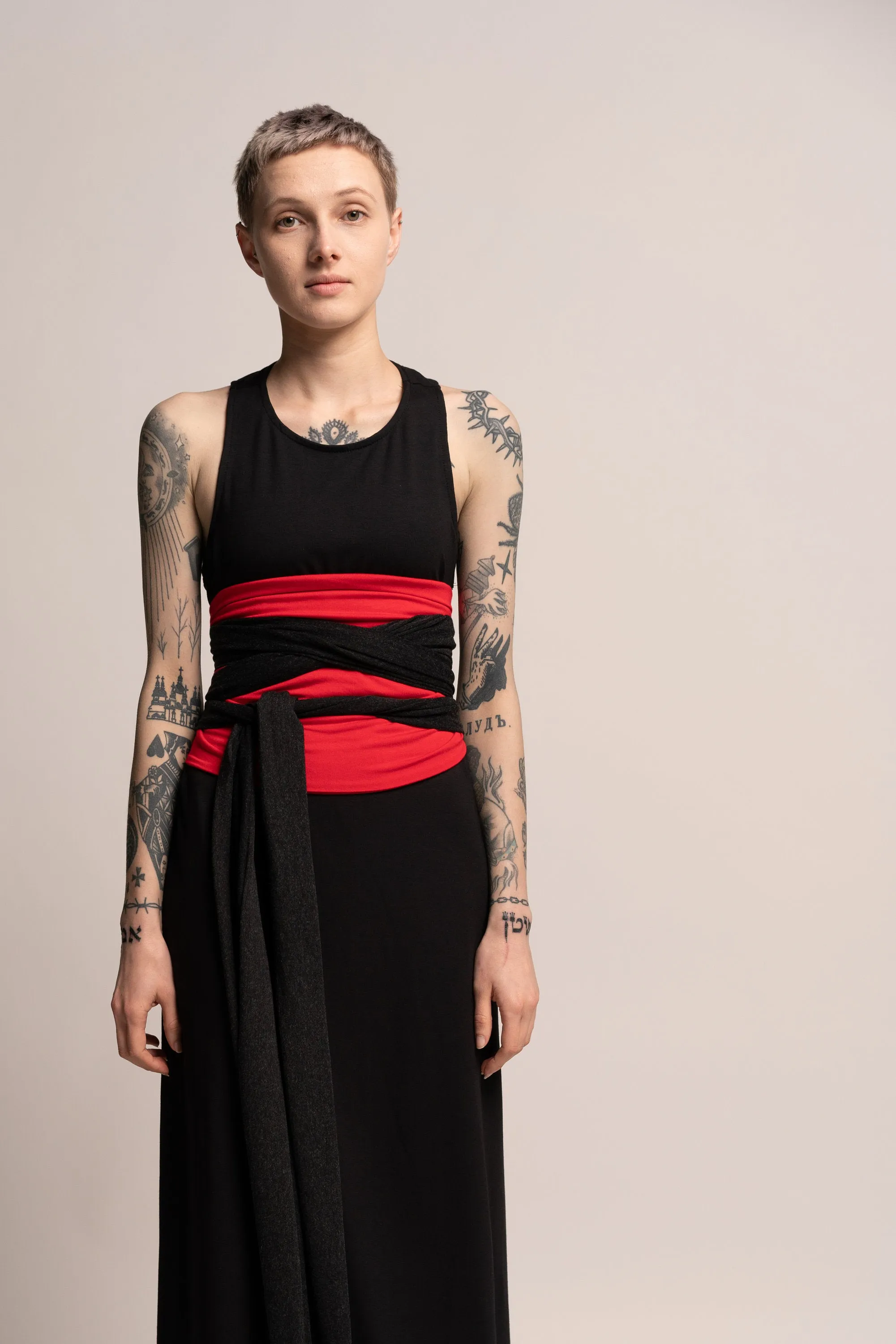 Black A Link Tank Maxi Dress