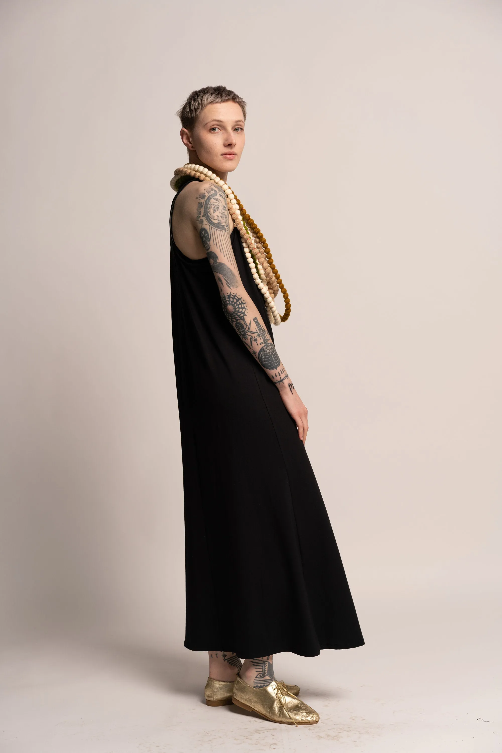 Black A Link Tank Maxi Dress