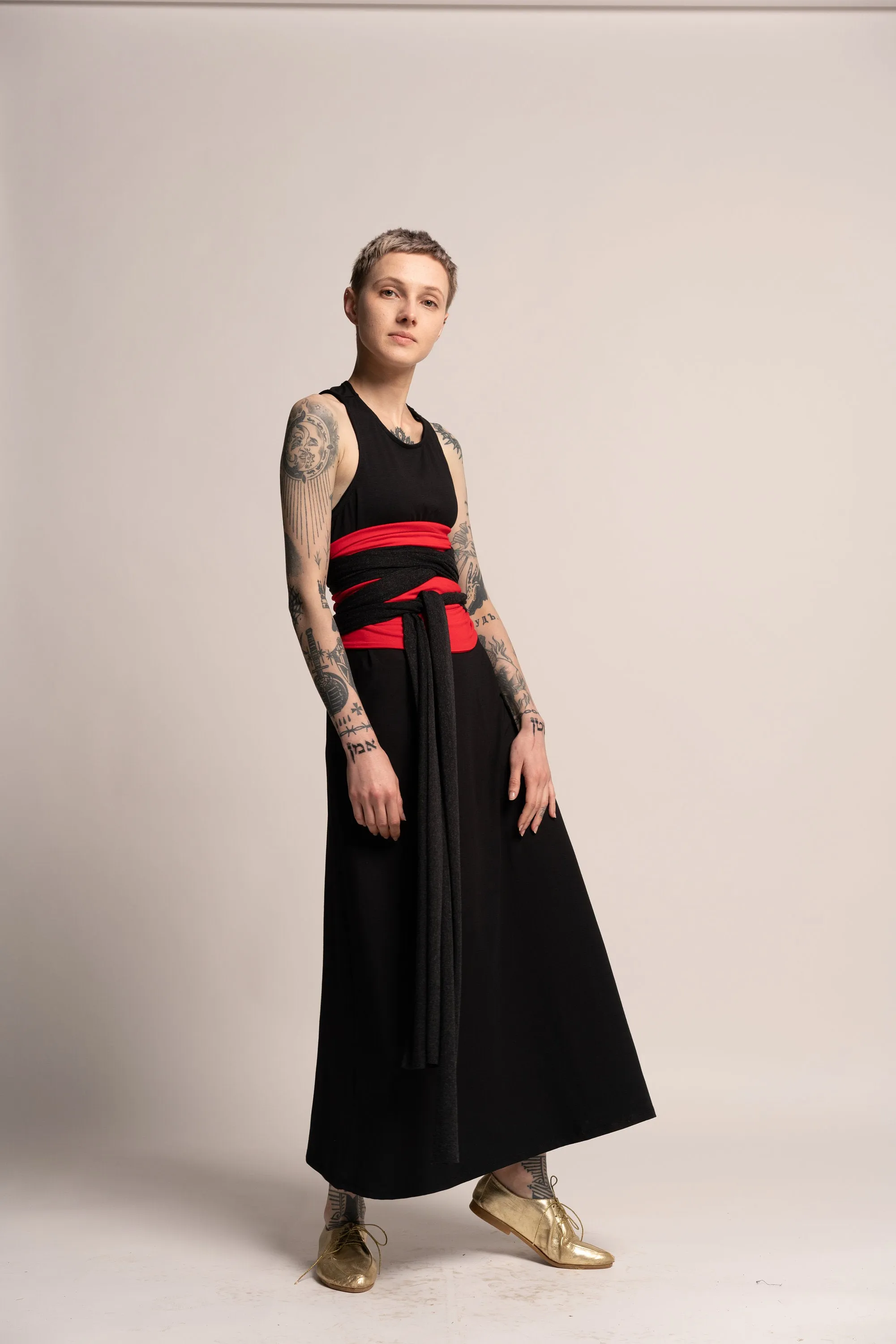 Black A Link Tank Maxi Dress