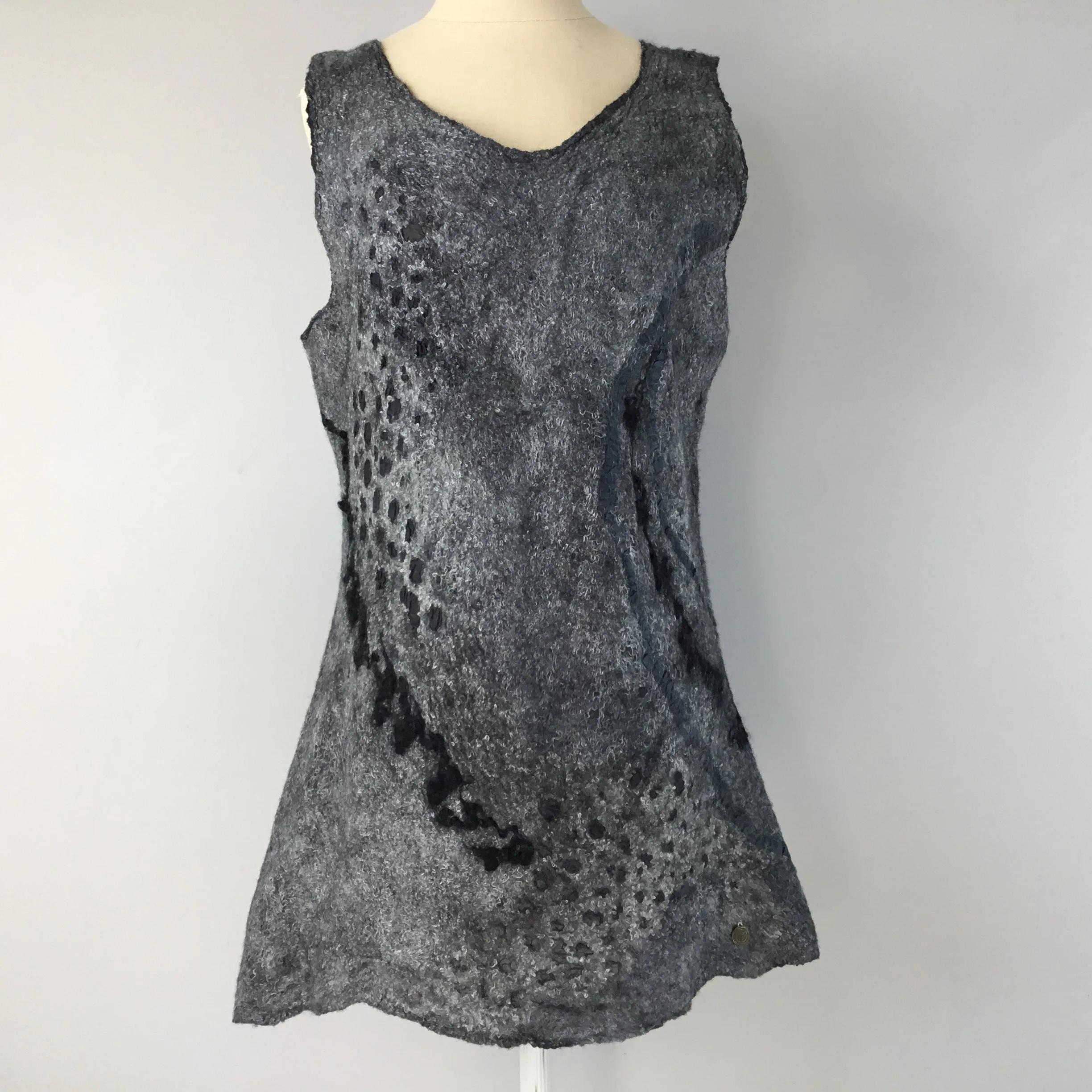 Black & Grey Cascade Tunic