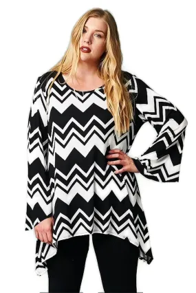 Black & White Chevron Tunic