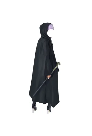 Black Long Hooded Cloak