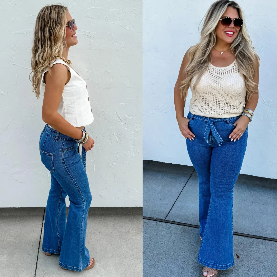 Blakeley Kennedy Tummy Control Tie Waist Jeans Pre-Order