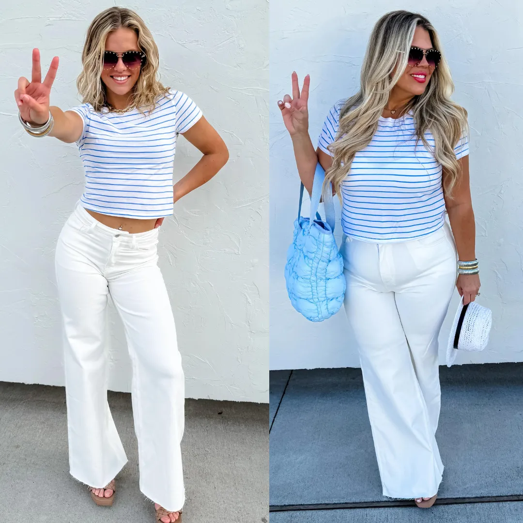 Blakeley Laney Crop White Jeans Pre-Order