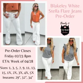 Blakeley White Stella Tummy Control Flare Jeans