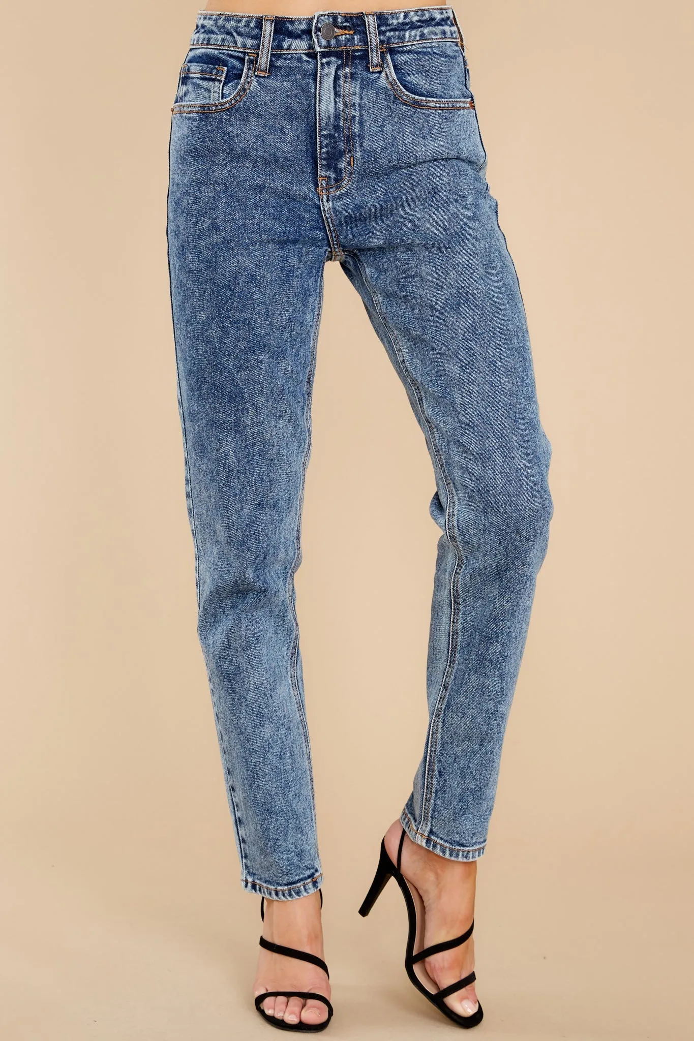 Brand New Ideas Dark Acid Wash Straight Jeans