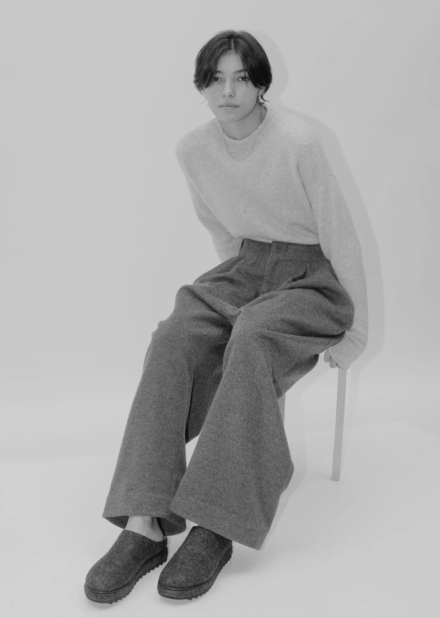 Brushed Alpaca and Wool Trousers