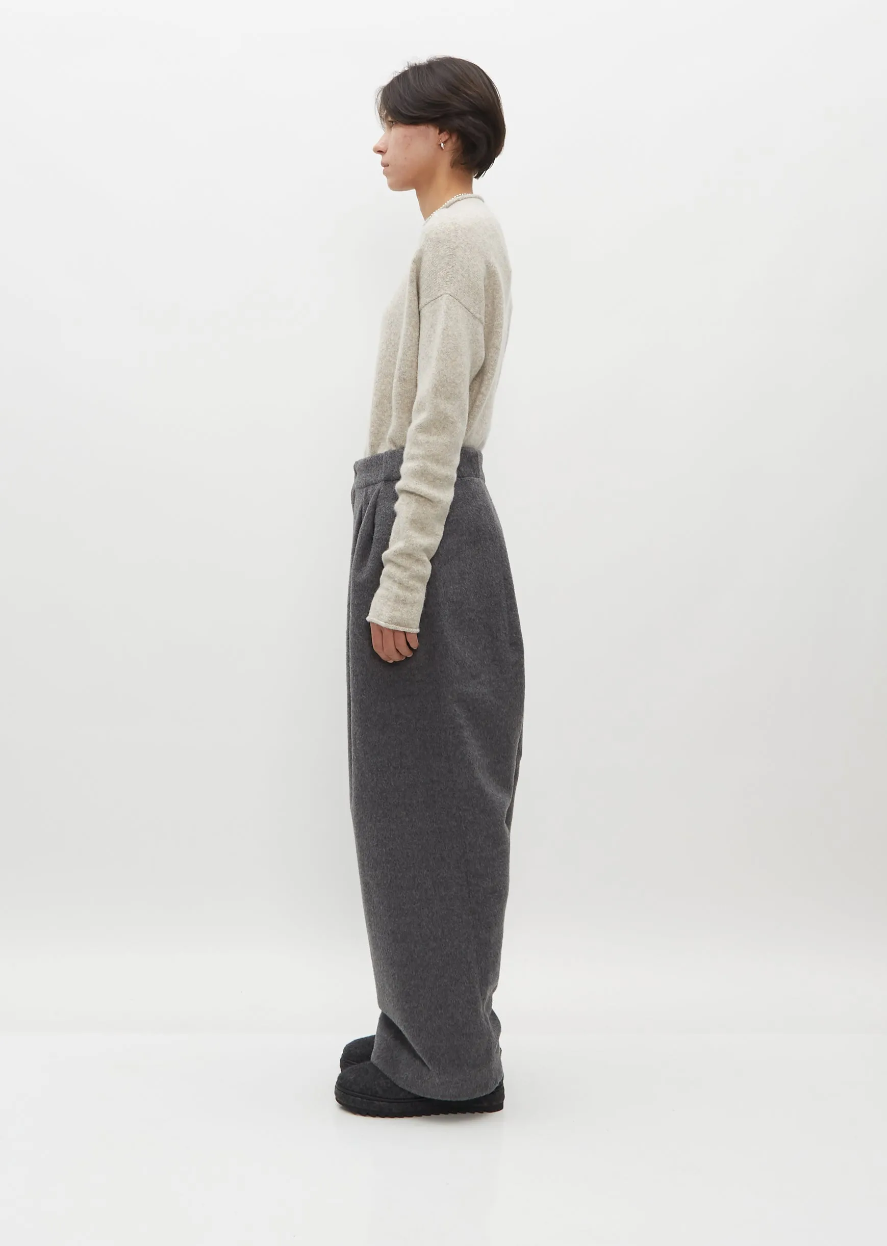 Brushed Alpaca and Wool Trousers