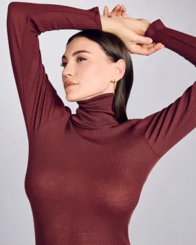 Burgundy Wool Turtleneck