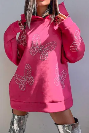 Butterfly Hot Drilling Hoodie