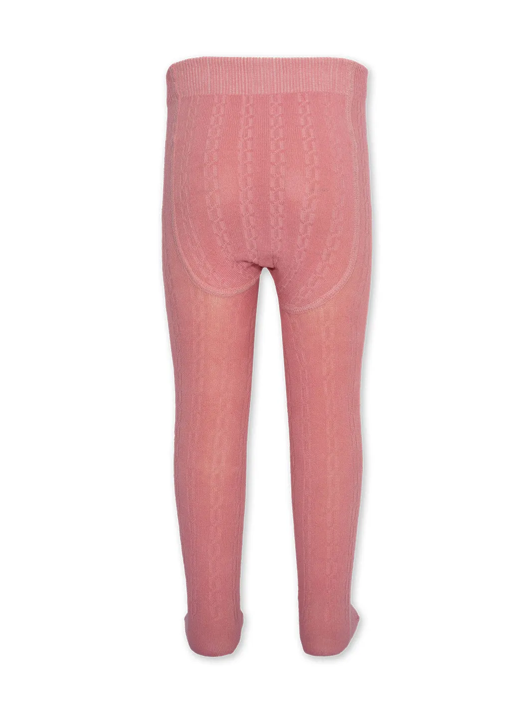 Cable tights pink