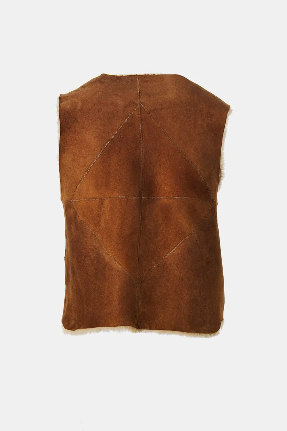 Cappuccino Shearling Vest