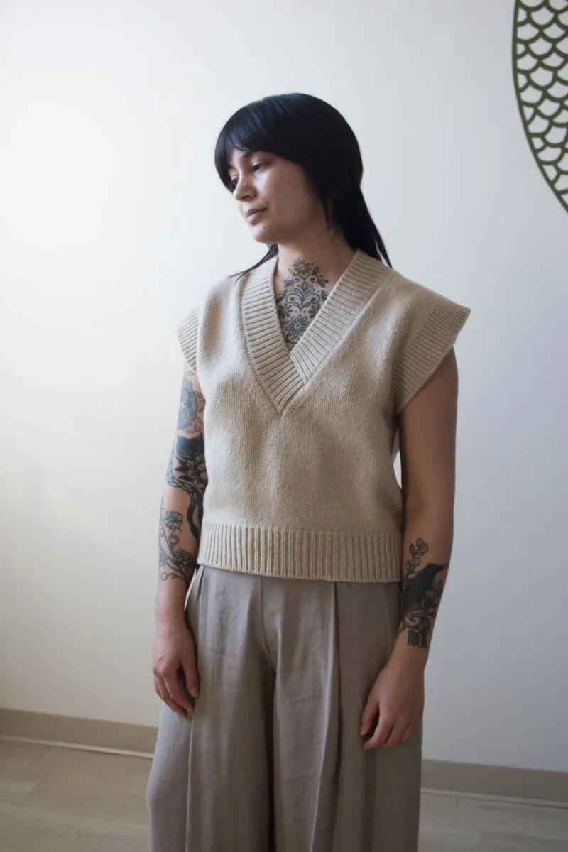 Carolyn Ferreira Revy Sweater Vest (Cream)