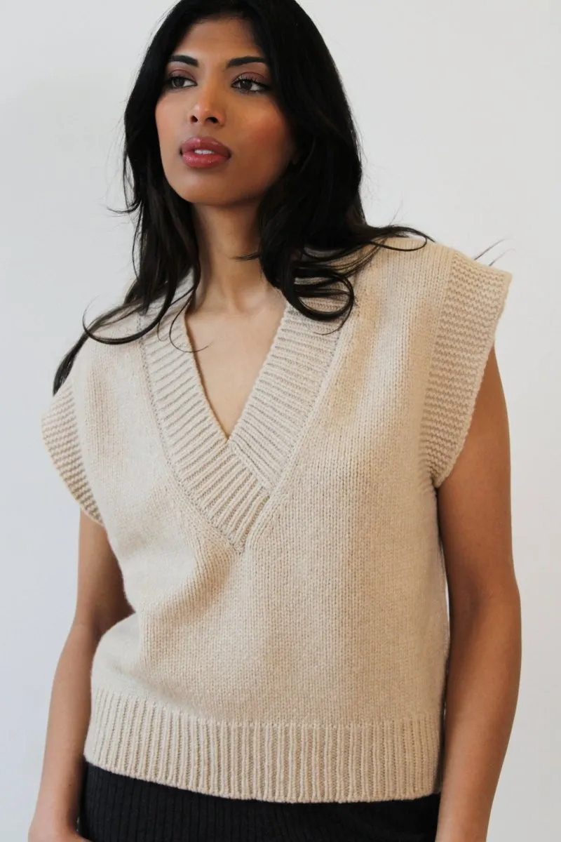 Carolyn Ferreira Revy Sweater Vest (Cream)