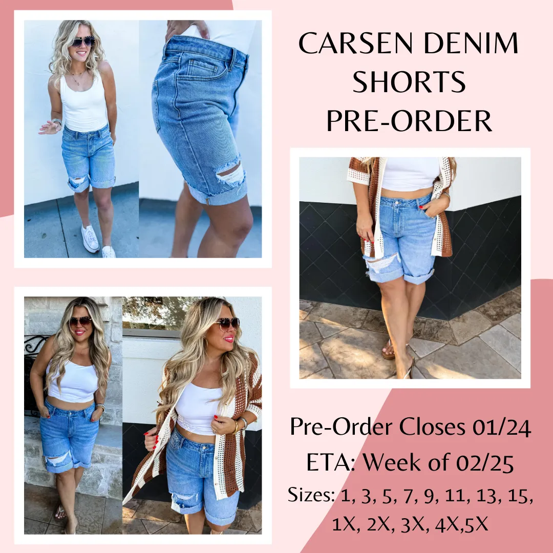 Carson Denim Shorts Pre-Order