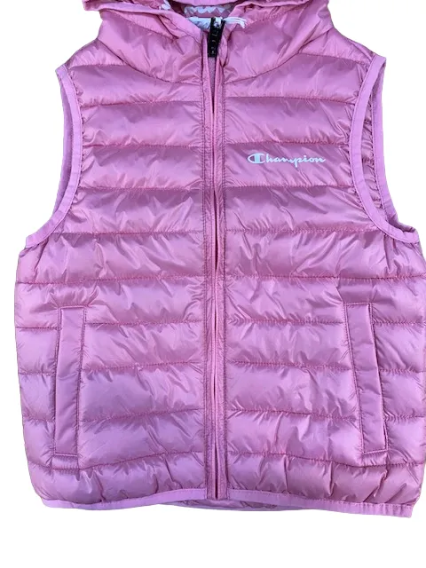 Champion Gilet con cappuccio Unisex da ragazza Legacy Outdoor Light Small Logo 306486 PS074 SPK pink